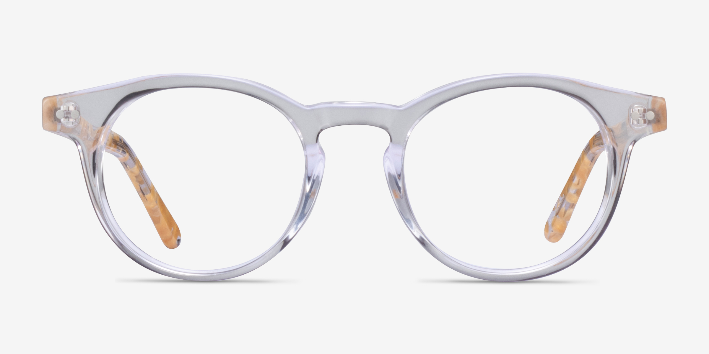 Luminary Round Clear Yellow Glasses for Women Eyebuydirect