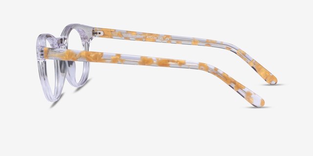 Luminary Clear Yellow AcetateEyeglass Frames from EyeBuyDirect, Side View
