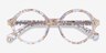 Disco Clear Gold AcetateEyeglass Frames from EyeBuyDirect, Closed View