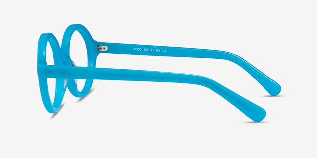 Disco Turquoise AcetateEyeglass Frames from EyeBuyDirect, Side View