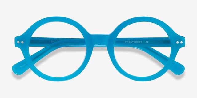 Disco Turquoise AcetateEyeglass Frames from EyeBuyDirect, Closed View