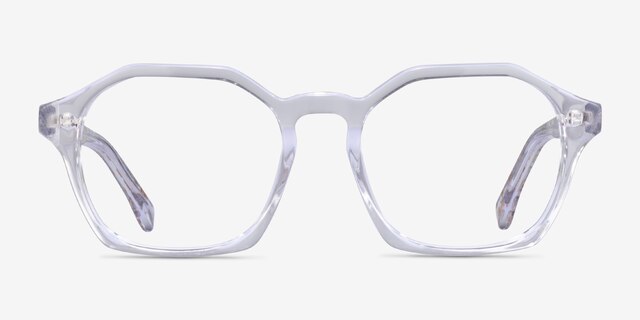 Famous Clear Gold AcetateEyeglass Frames from EyeBuyDirect, Front View
