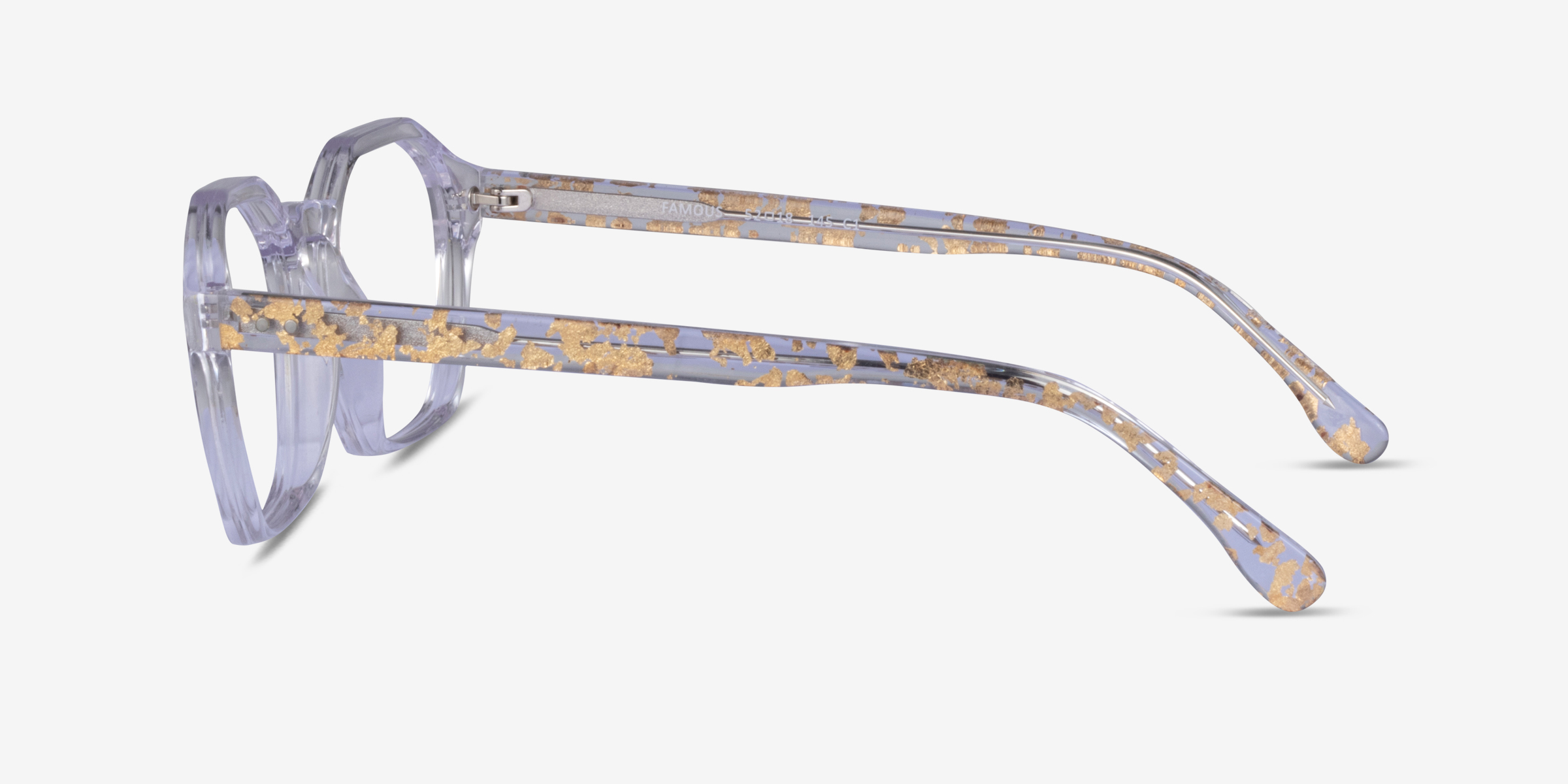 Famous Geometric Clear Gold Full Rim Eyeglasses Eyebuydirect