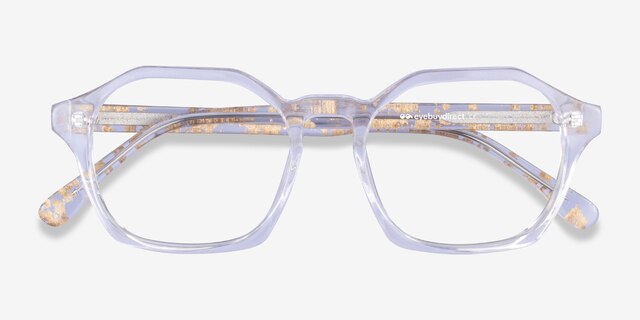 Famous Clear Gold AcetateEyeglass Frames from EyeBuyDirect, Closed View