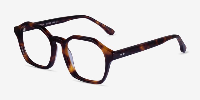 Famous Tortoise AcetateEyeglass Frames from EyeBuyDirect, Angle View