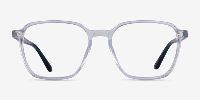 Stage Clear Teal AcetateEyeglass Frames from EyeBuyDirect, Front View