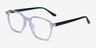 Stage Clear Teal AcetateEyeglass Frames from EyeBuyDirect, Angle View