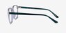 Stage Clear Teal AcetateEyeglass Frames from EyeBuyDirect, Side View