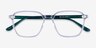 Stage Clear Teal AcetateEyeglass Frames from EyeBuyDirect, Closed View