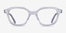 Knowledge Clear Silver AcetateEyeglass Frames from EyeBuyDirect, Front View