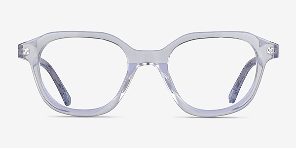 Knowledge Clear Silver Acetate Eyeglass Frames