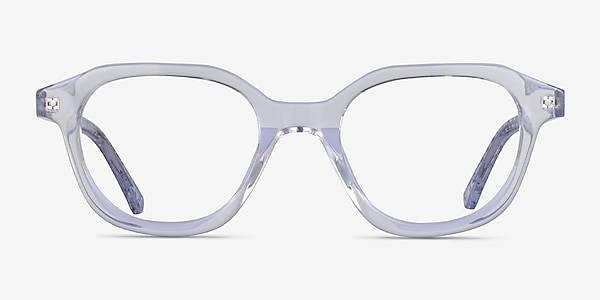 Knowledge Clear Silver Acetate Eyeglass Frames