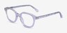 Knowledge Clear Silver AcetateEyeglass Frames from EyeBuyDirect, Angle View