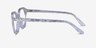 Knowledge Clear Silver AcetateEyeglass Frames from EyeBuyDirect, Side View