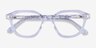 Knowledge Clear Silver AcetateEyeglass Frames from EyeBuyDirect, Closed View