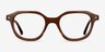Knowledge Clear Brown Tortoise AcetateEyeglass Frames from EyeBuyDirect, Front View