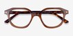 Knowledge Clear Brown Tortoise AcetateEyeglass Frames from EyeBuyDirect, Closed View