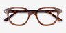 Knowledge Clear Brown Tortoise AcetateEyeglass Frames from EyeBuyDirect, Closed View