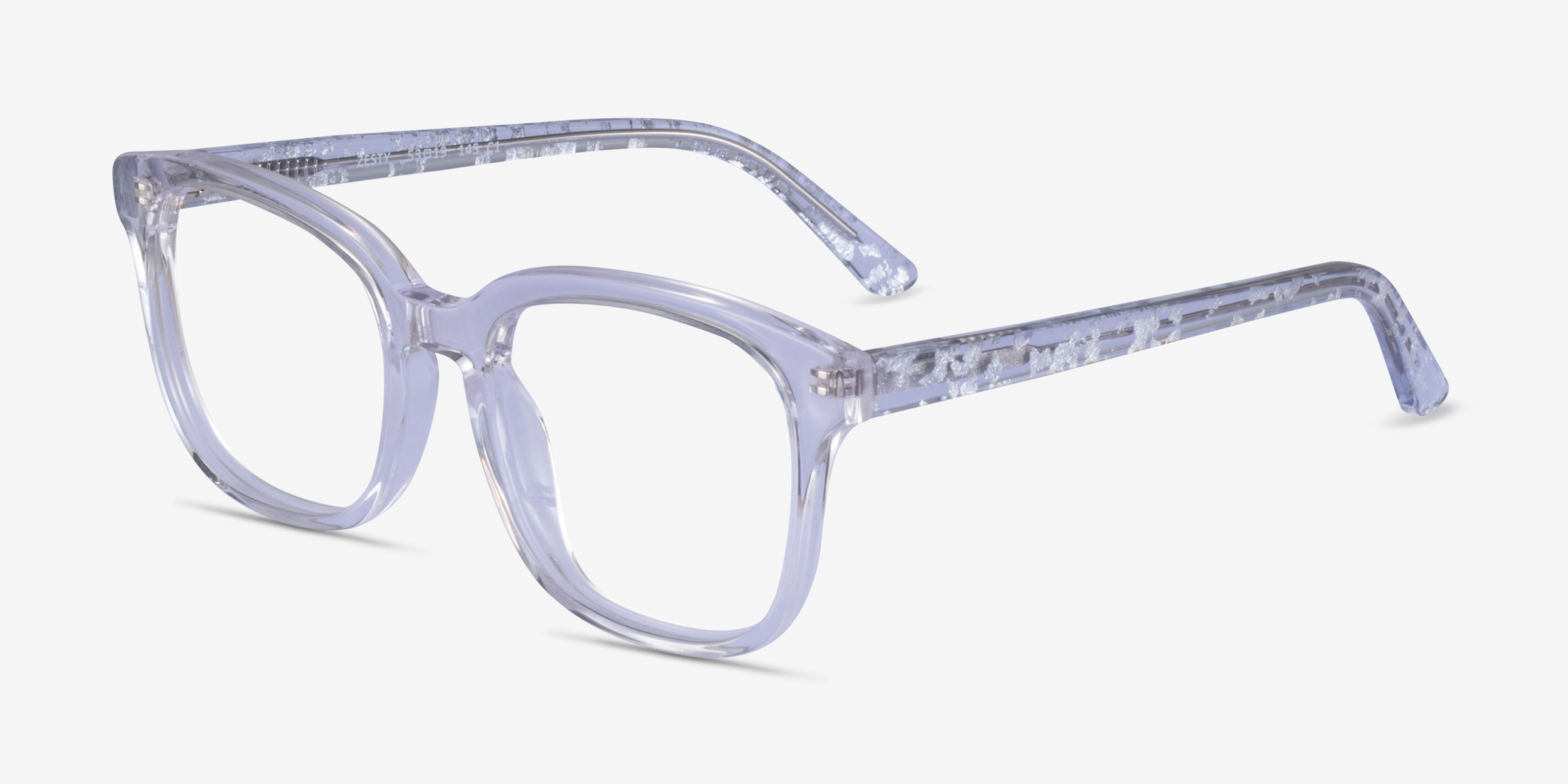 Zesty Square Clear Silver Full Rim Eyeglasses Eyebuydirect Canada