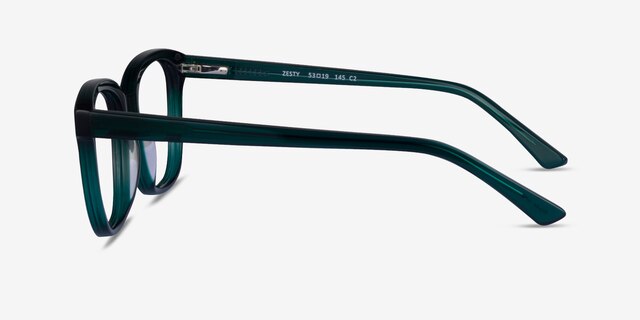 Zesty Dark Green AcetateEyeglass Frames from EyeBuyDirect, Side View
