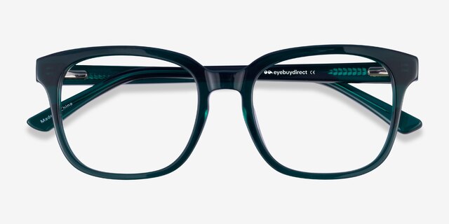 Zesty Dark Green AcetateEyeglass Frames from EyeBuyDirect, Closed View