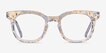Acoustic Clear Gold AcetateEyeglass Frames from EyeBuyDirect, Front View