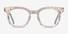 Acoustic Clear Gold AcetateEyeglass Frames from EyeBuyDirect, Front View