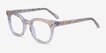 Acoustic Clear Gold AcetateEyeglass Frames from EyeBuyDirect, Angle View