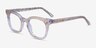 Acoustic Clear Gold AcetateEyeglass Frames from EyeBuyDirect, Angle View