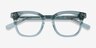 Acoustic Clear Green AcetateEyeglass Frames from EyeBuyDirect, Closed View