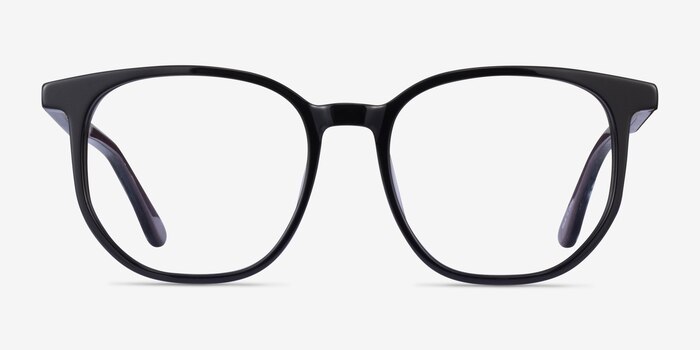 Observation Black Gray Acétate Montures de lunettes de vue d'EyeBuyDirect