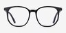 Observation Black Gray AcétateMontures de lunettes de vue d'EyeBuyDirect, Vue de Face