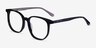 Observation Black Gray AcétateMontures de lunettes de vue d'EyeBuyDirect, Vue d'Angle