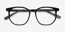 Observation Black Gray AcétateMontures de lunettes de vue d'EyeBuyDirect, Vue Rapprochée