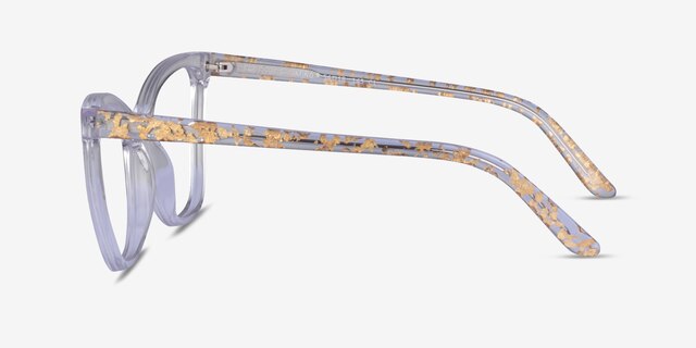 Mind Clear Gold AcetateEyeglass Frames from EyeBuyDirect, Side View
