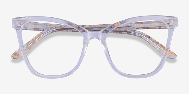 Mind Clear Gold AcetateEyeglass Frames from EyeBuyDirect, Closed View