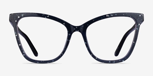 Mind Gray Black AcetateEyeglass Frames from EyeBuyDirect, Front View