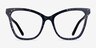 Mind Gray Black AcetateEyeglass Frames from EyeBuyDirect, Front View