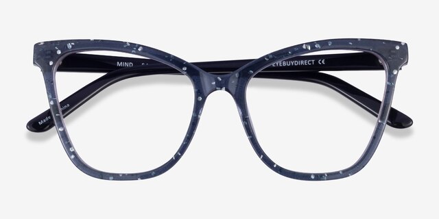 Mind Gray Black AcetateEyeglass Frames from EyeBuyDirect, Closed View