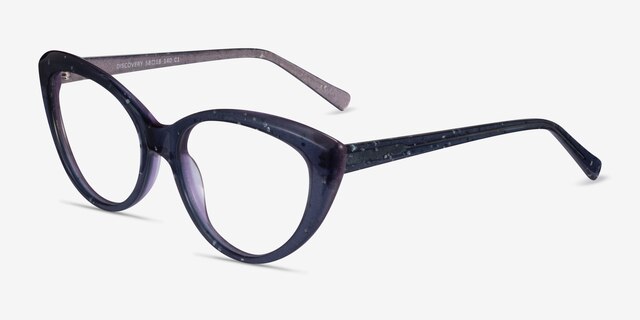 Discovery Gray AcetateEyeglass Frames from EyeBuyDirect, Angle View