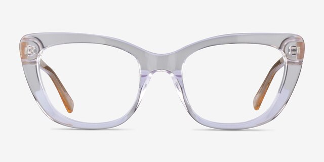 Jubilate Clear Yellow AcetateEyeglass Frames from EyeBuyDirect, Front View