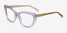 Jubilate Clear Yellow AcetateEyeglass Frames from EyeBuyDirect, Angle View