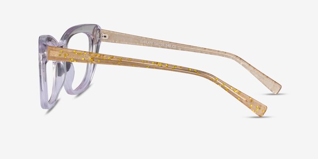 Jubilate Clear Yellow AcetateEyeglass Frames from EyeBuyDirect, Side View