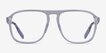 Downtown Clear Silver AcetateEyeglass Frames from EyeBuyDirect, Front View
