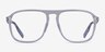 Downtown Clear Silver AcetateEyeglass Frames from EyeBuyDirect, Front View