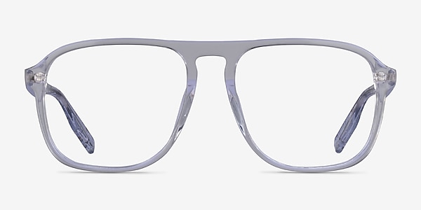 Downtown Clear Silver Acetate Eyeglass Frames