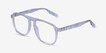 Downtown Clear Silver AcetateEyeglass Frames from EyeBuyDirect, Angle View