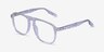 Downtown Clear Silver AcetateEyeglass Frames from EyeBuyDirect, Angle View