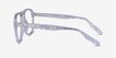 Downtown Clear Silver AcetateEyeglass Frames from EyeBuyDirect, Side View