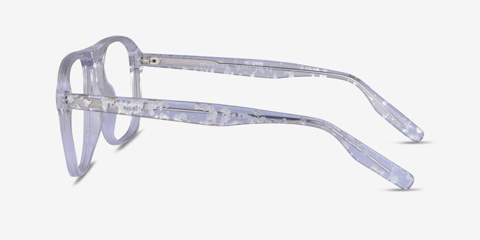 Downtown Clear Silver Acetate Eyeglass Frames from EyeBuyDirect